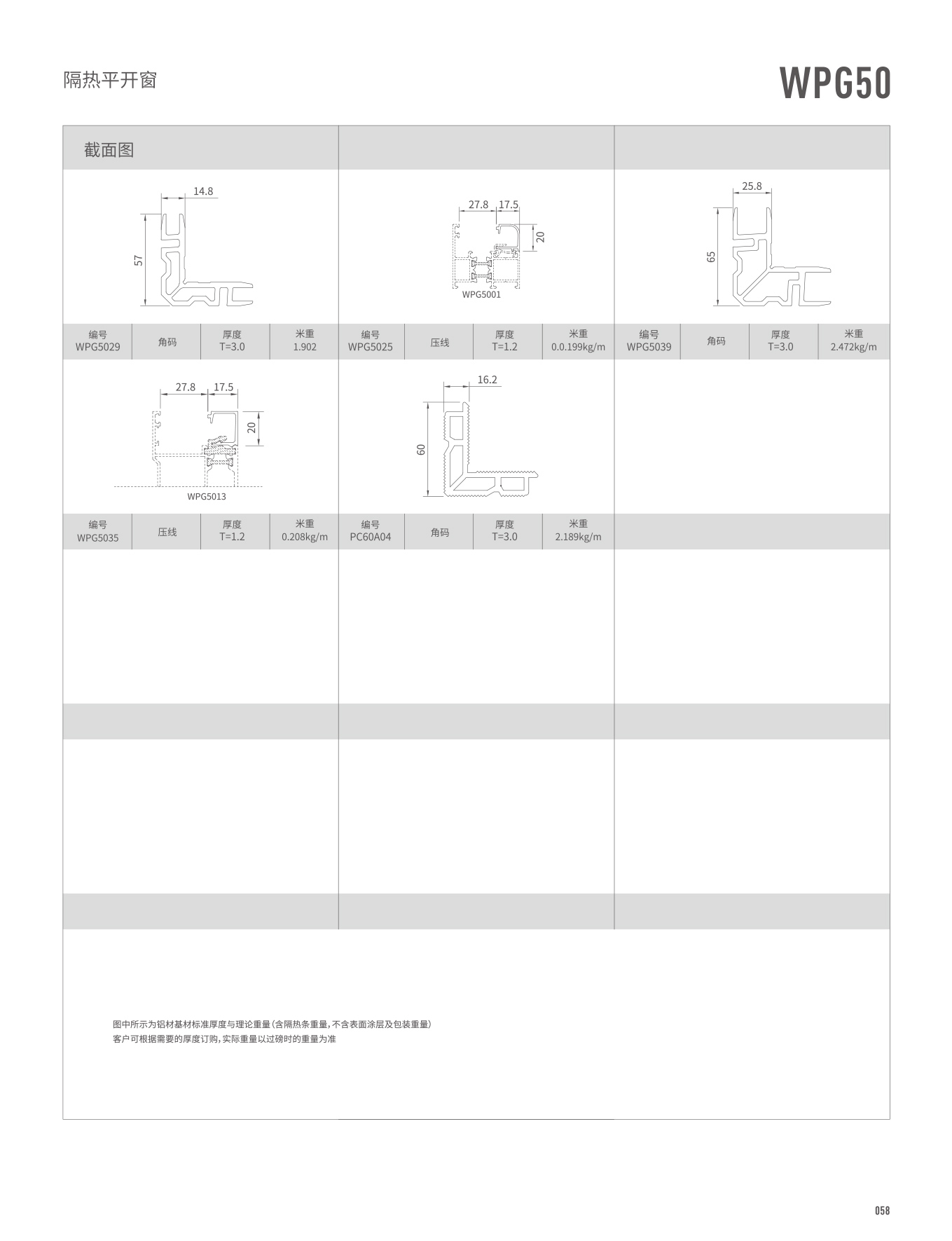 WPG50隔熱平開窗