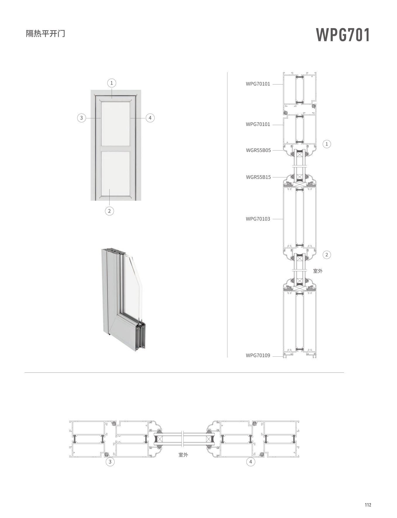 WPG701隔熱平開門