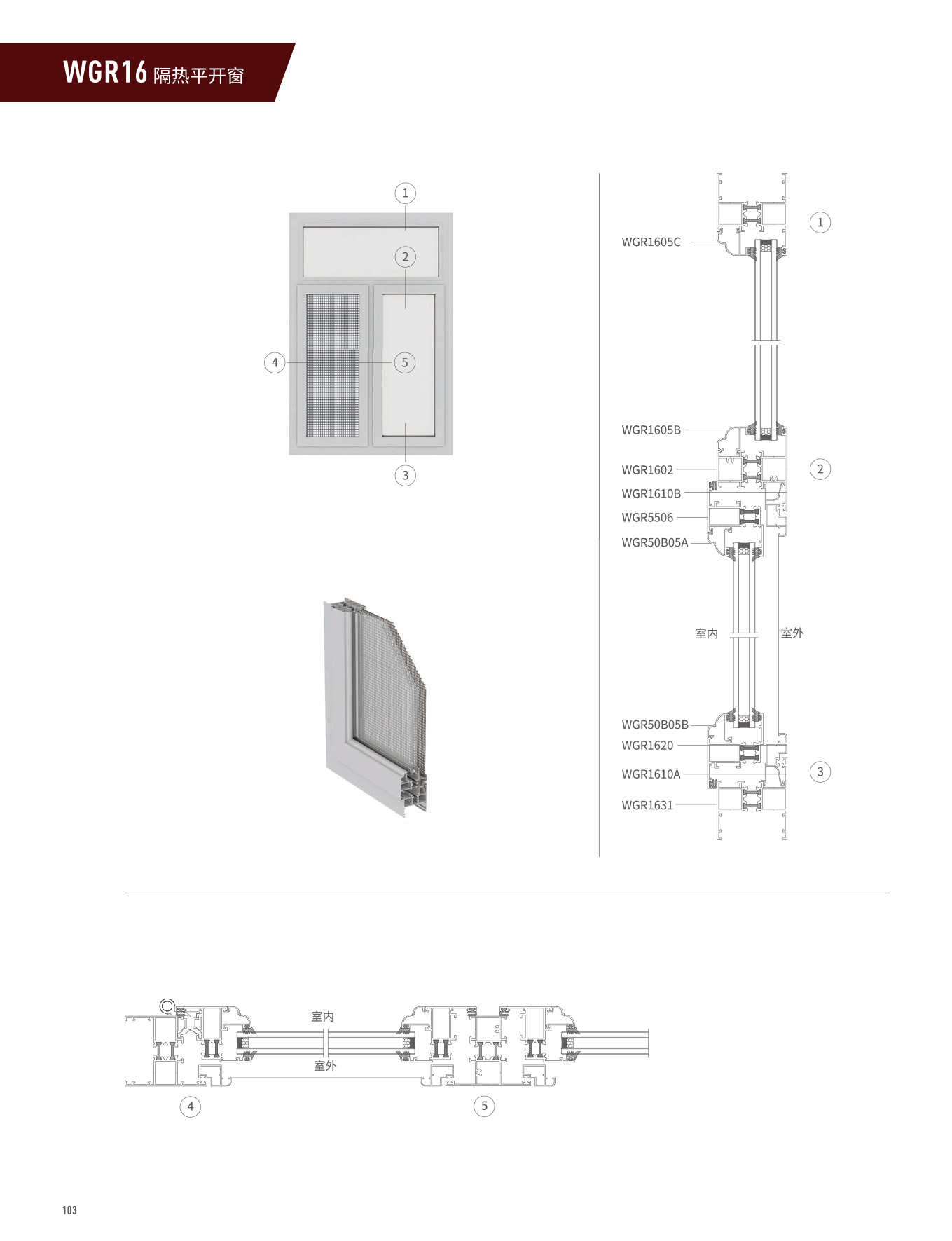 WGR16隔熱平開門、窗