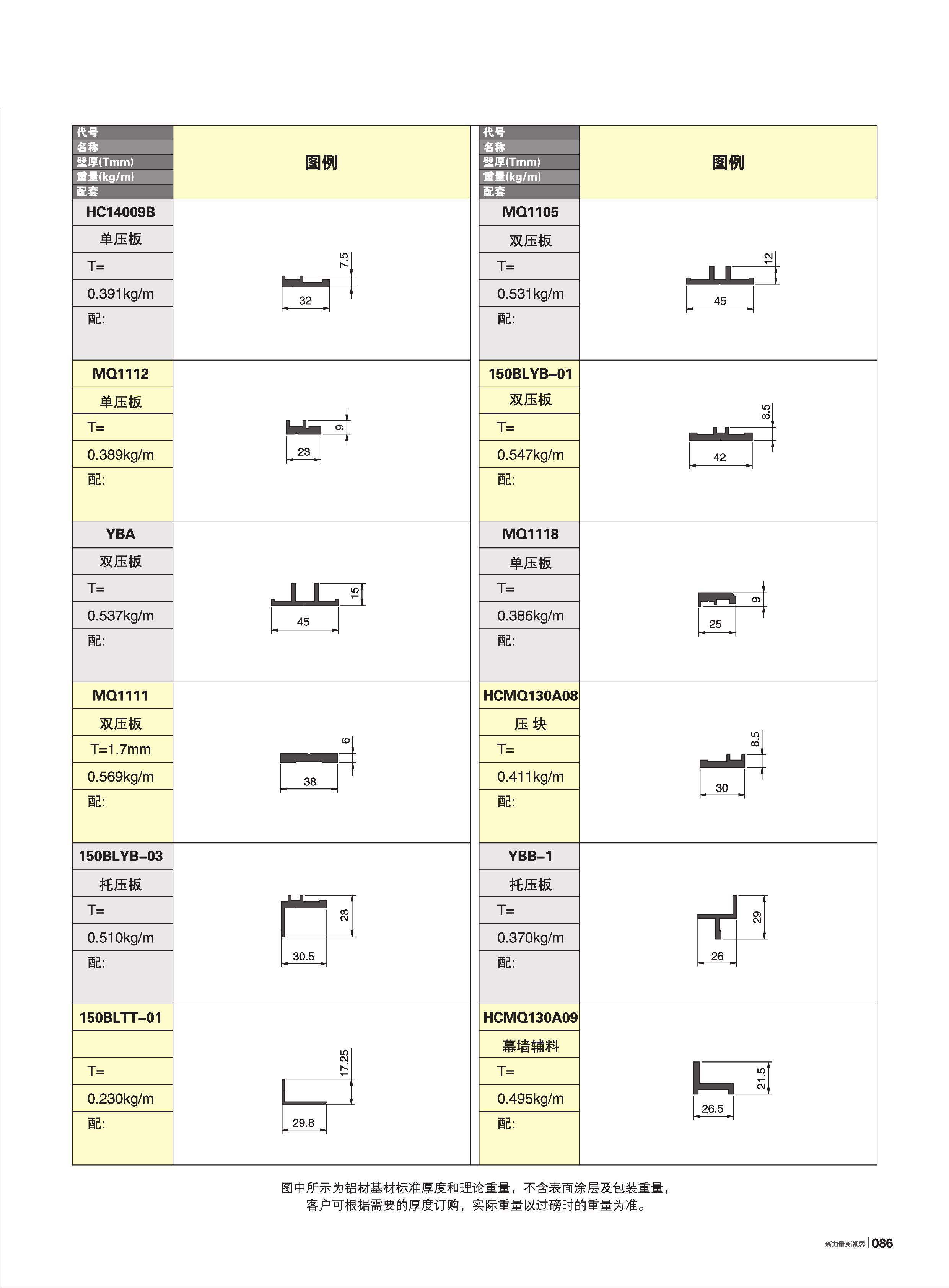 自選幕墻型材