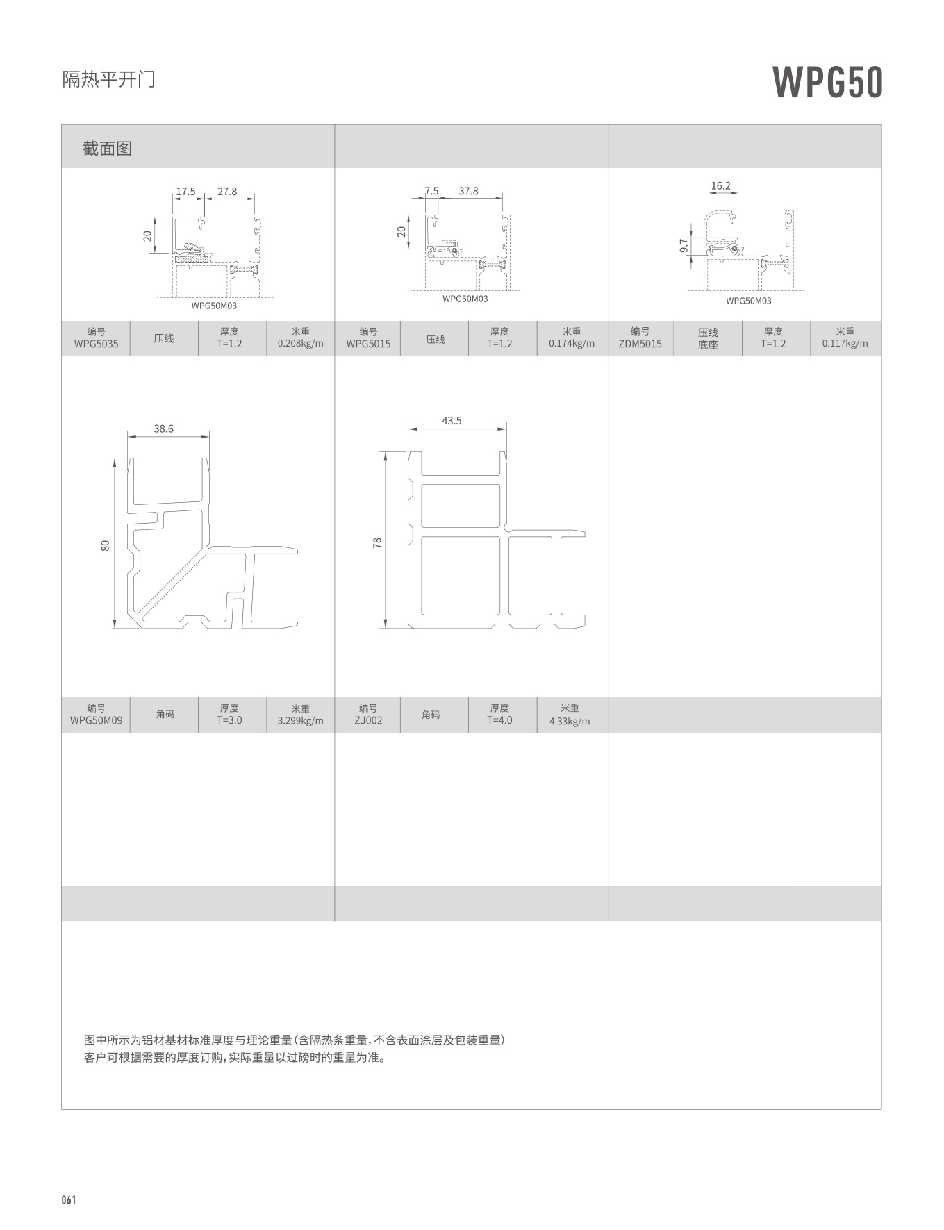 WPG50隔熱平開窗