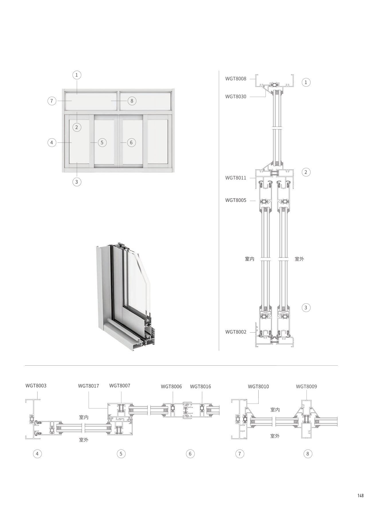 WGT80隔熱推拉門、窗
