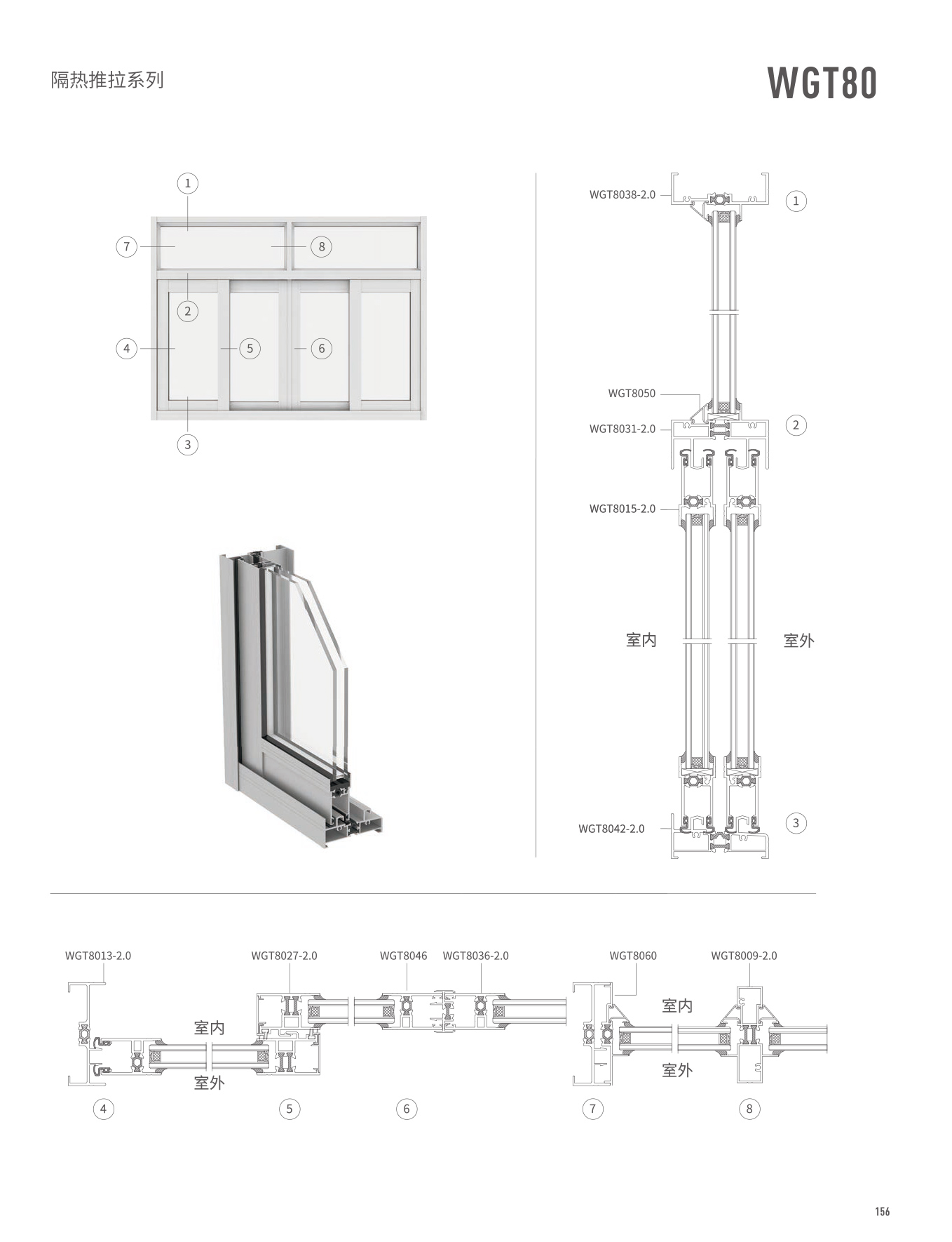 WGT80隔熱推拉門、窗