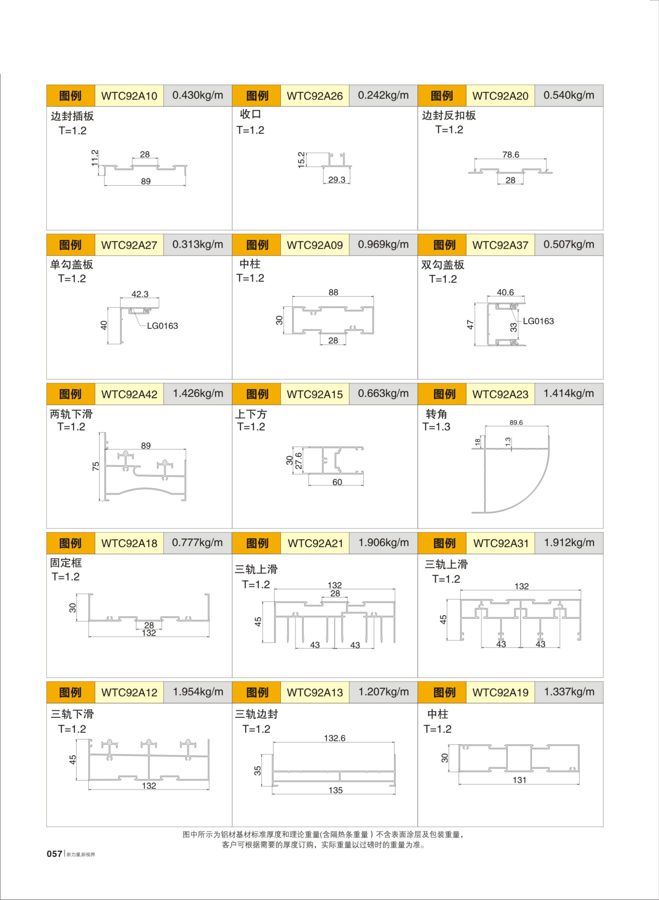 WTC92A三軌推拉門(mén)窗