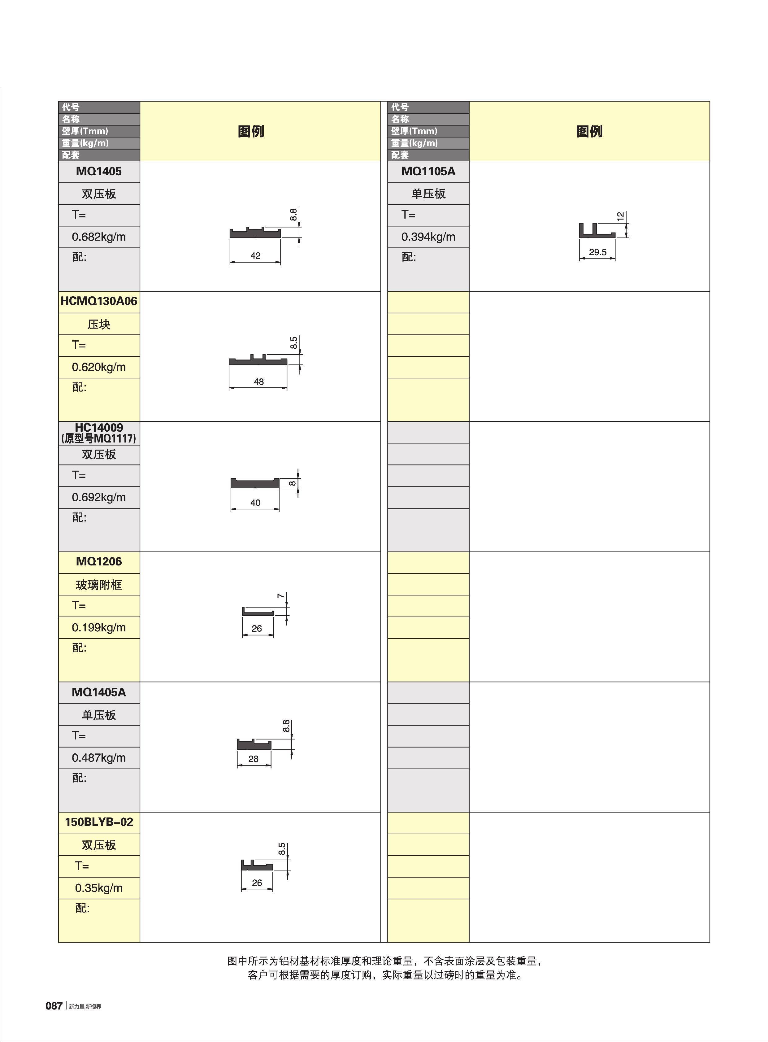 自選幕墻型材