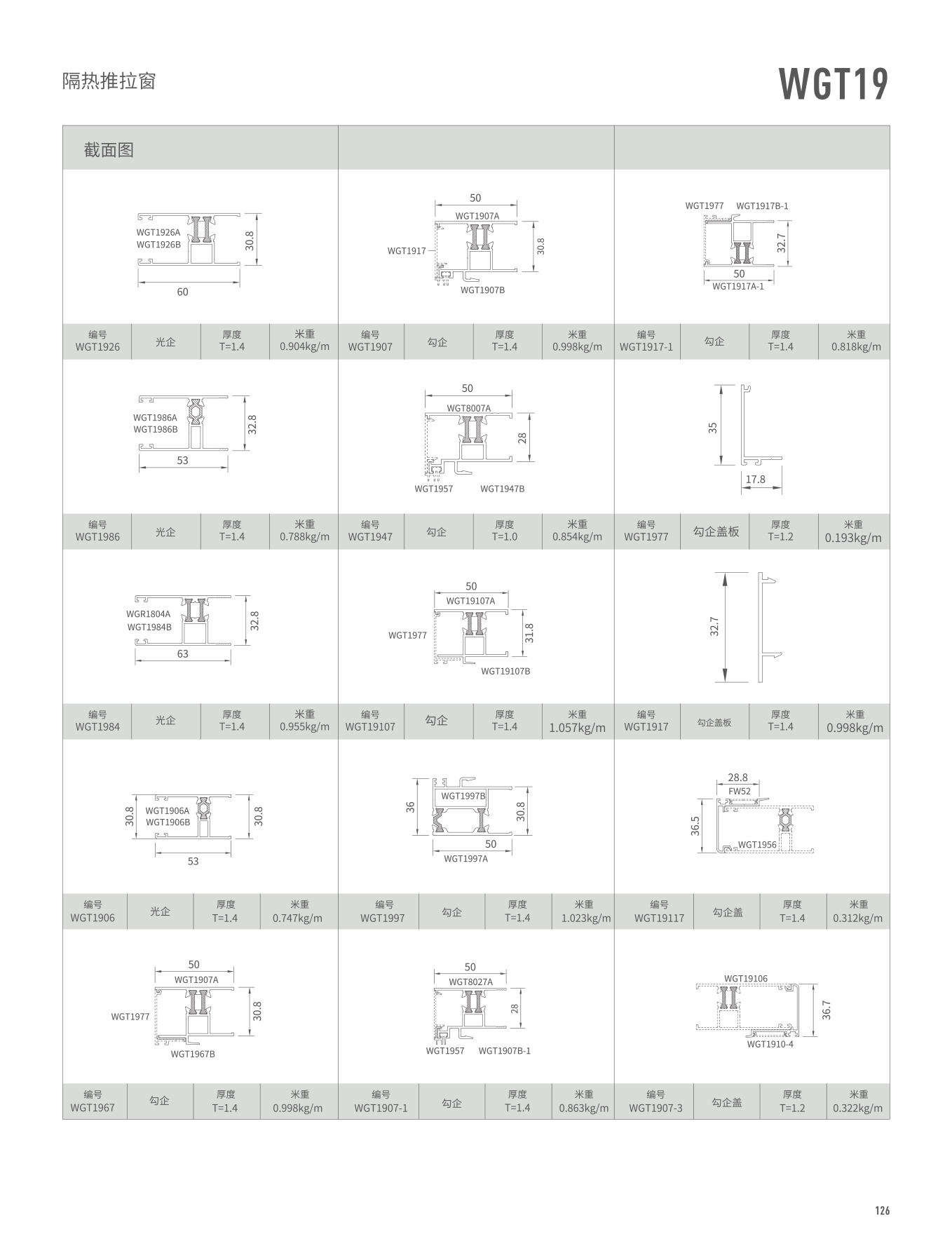 WGT19隔熱推拉窗