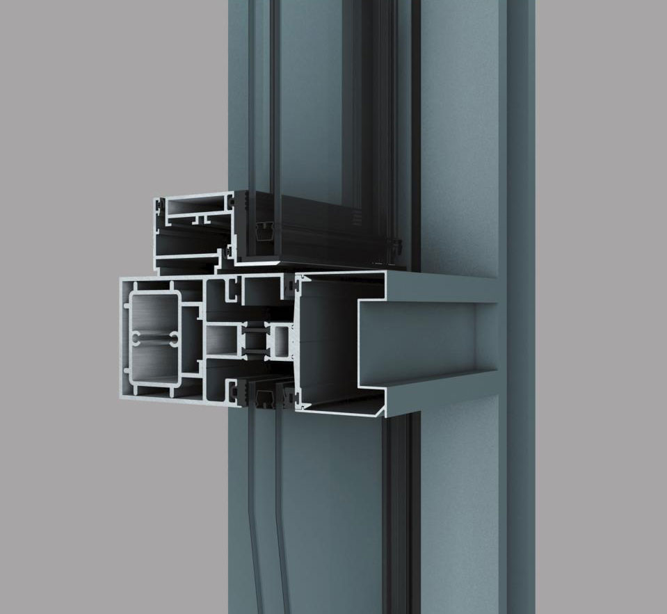 WM120系列隔熱斷橋明框幕墻(72寬)