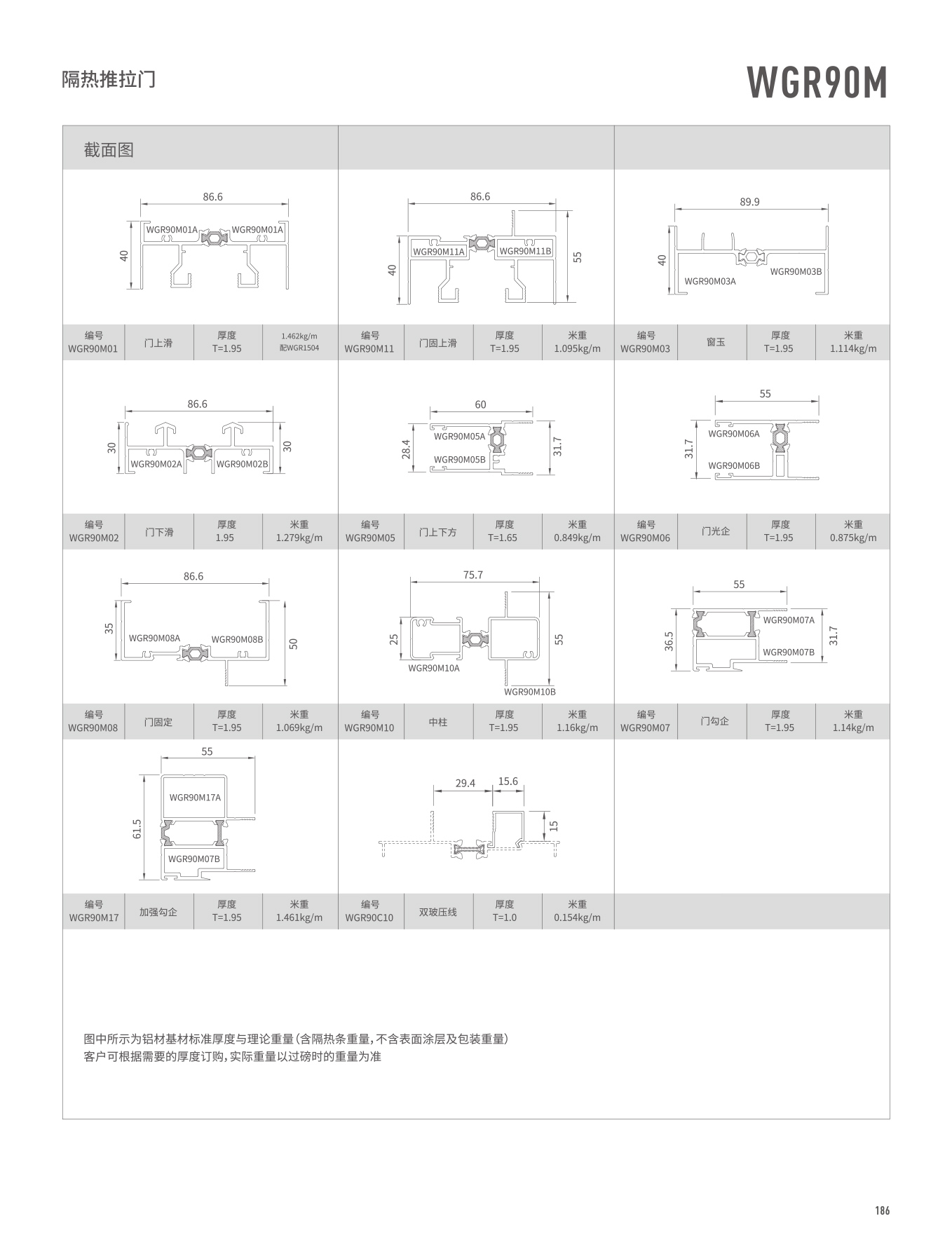 WGR90M隔熱推拉門